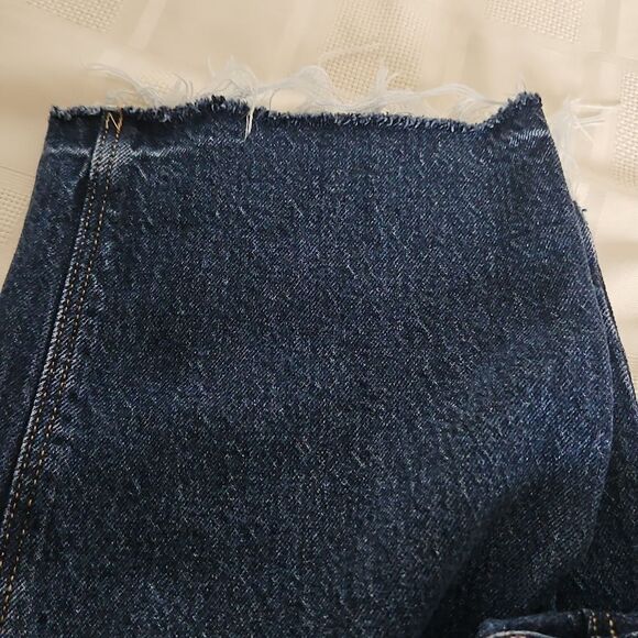 Dark Blue Distressed High-Rise Women's Jeans - Picture 16 of 16